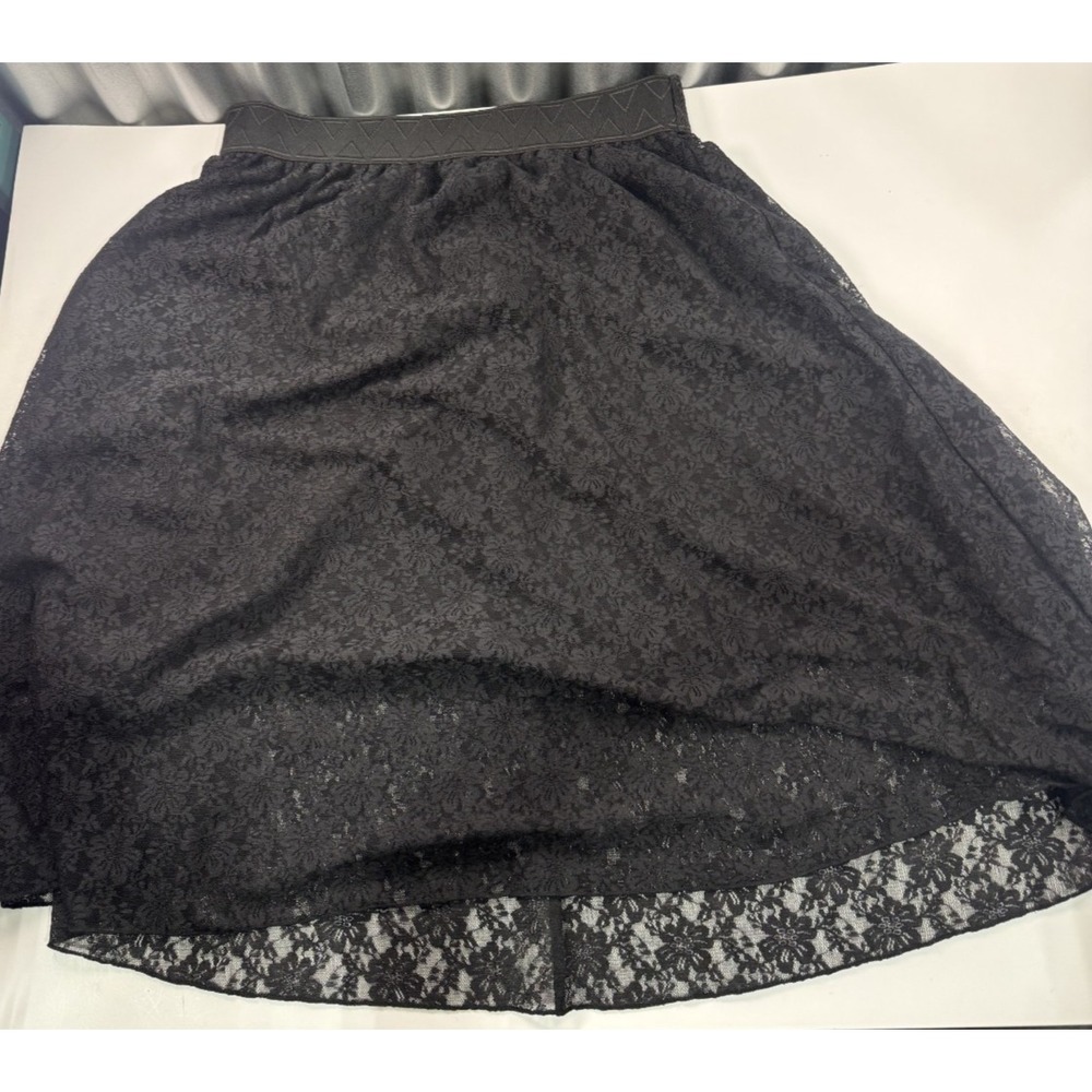 LuLaRoe Size Large L Lola Skirt Lace Black Classy